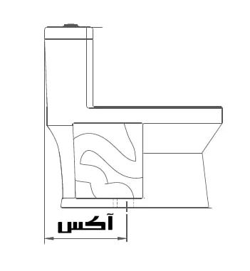 توالت فرنگی درجه یک آرمیتاژ مدل رز آکس تخلیه 22