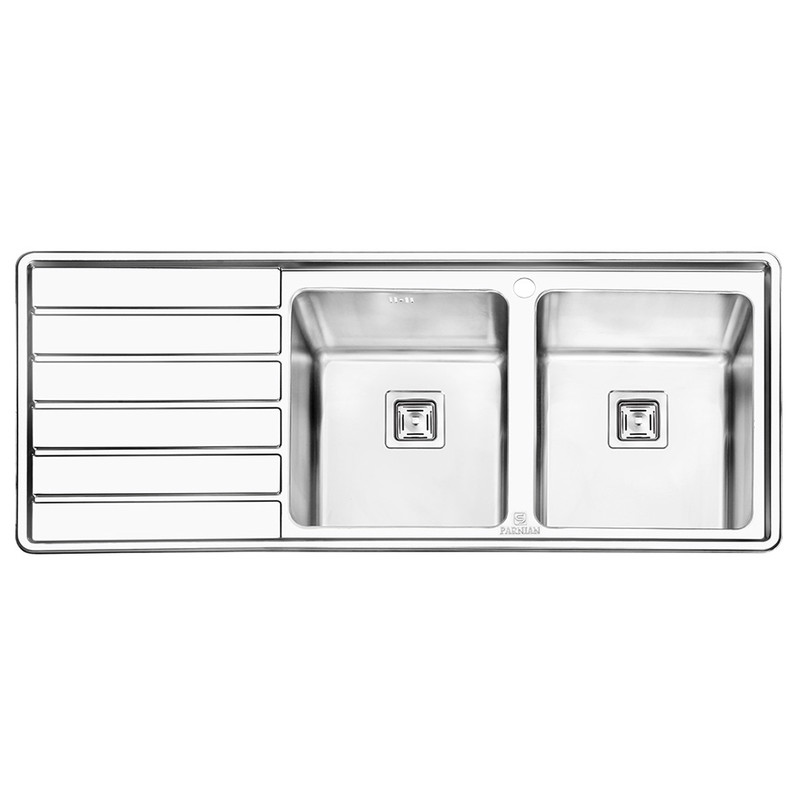خرید سینک ظرفشویی پرنیان استیل کد ps 1214 توکار