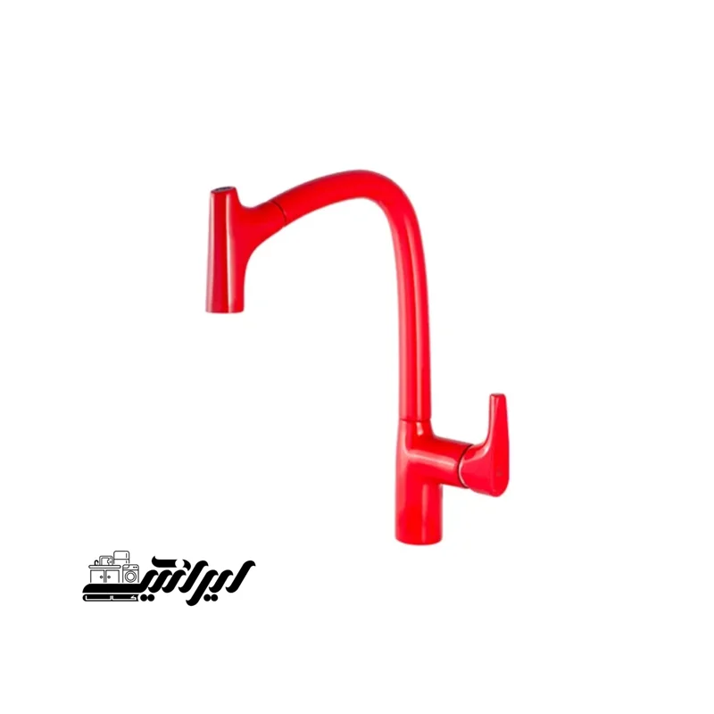 شیر آشپزخانه کی دبلیو سی مدل کرو پول دان قرمز