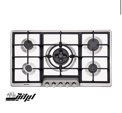 اجاق گاز استیل 5 شعله پرنیان مدل PB5112