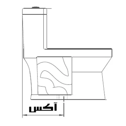توالت فرنگی درجه یک آرمیتاژ مدل رز آکس تخلیه 22