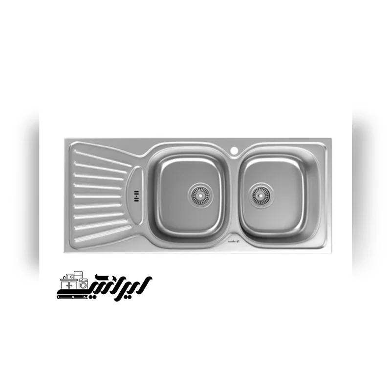 سینک استیل داتیس 127 توکار لگن راست