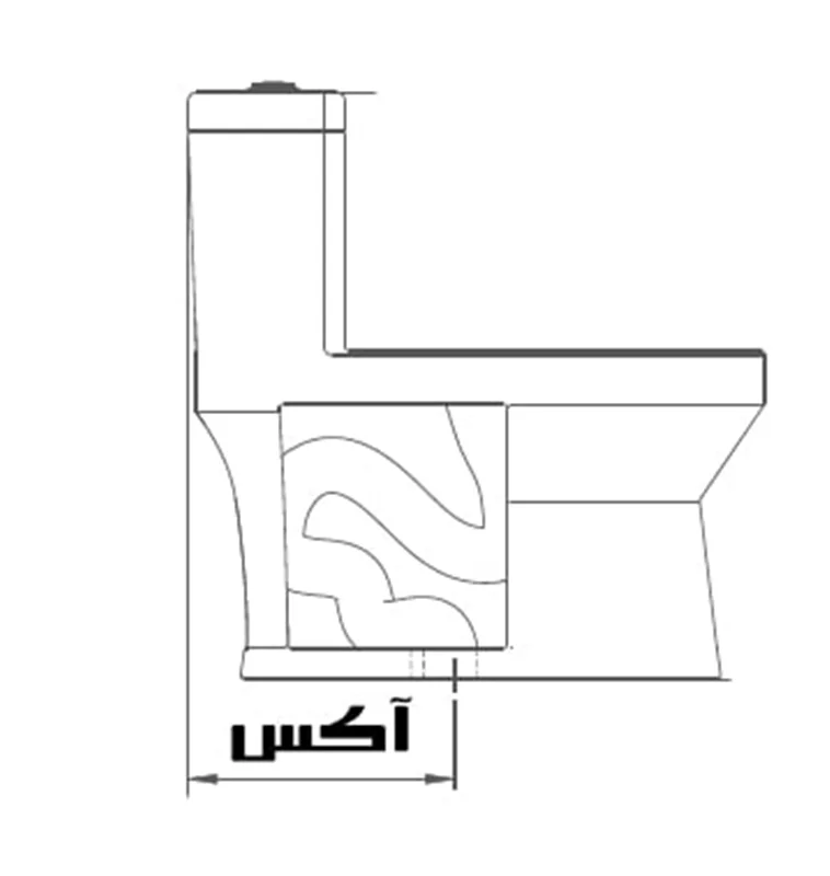 توالت فرنگی آرمیتاژ مدل نسترن درجه یک  آکس تخلیه 20